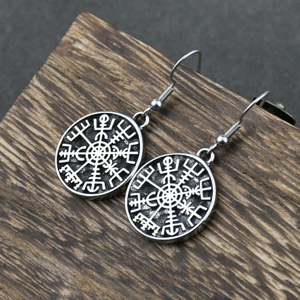 Valhalla Rune Compass Earrings